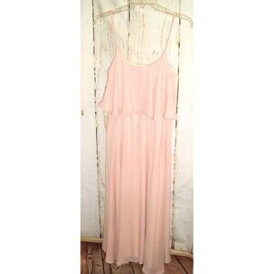 Paper Crown Maxi Dress Bridesmaids Dusty Rose Pink Popover Long Size XXS